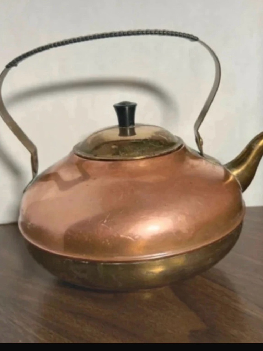 Vintage Copper and Brass kettle made in Holland